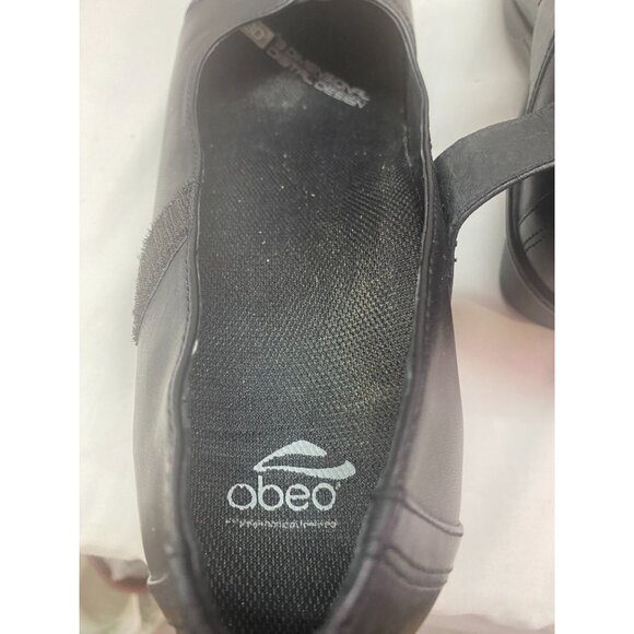 Abeo Women's Size 8.5 Black Mary Jane Leather Causal Slip Resistant Heel Shoe - Picture 4 of 7